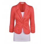 Auliné Collection Women's Casual Work Solid Color Knit Blazer