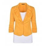 Auliné Collection Women's Casual Work Solid Color Knit Blazer