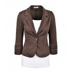 Auliné Collection Women's Casual Work Solid Color Knit Blazer