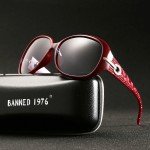 BANNED 1976 luxury Sunglasses Women Polarized Elegant Rhinestone Ladies Designer Sun Glasses Eyewear Accessories Oculos De Sol