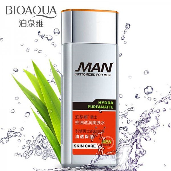 BIOAQUA Men oil-control moisturizing toner 130ml men's Aftershave skin toner men brand face toner men skin care free shipping