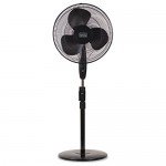 BLACK+DECKER BFSR16B 16 in. Stand Fan with Remote Control, Black