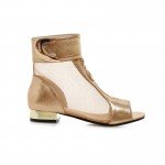 BONJOMARISA 2018 Summer New Elegant Brand Mesh Sandals Metal Decoration Peep Toe Shoes Woman Low Heels Plus Size 34-48 Footwear