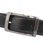 Beltox Fine Men's Dress Belt Leather Reversible 1.25" Wide Rotated Buckle Gift Box