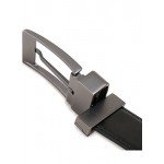 Beltox Fine Men's Dress Belt Leather Reversible 1.25" Wide Rotated Buckle Gift Box