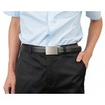 Beltox Fine Men's Dress Belt Leather Reversible 1.25" Wide Rotated Buckle Gift Box