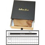 Beltox Fine Men's Dress Belt Leather Reversible 1.25" Wide Rotated Buckle Gift Box
