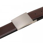 Beltox Fine Men's Dress Belt Leather Reversible 1.25" Wide Rotated Buckle Gift Box