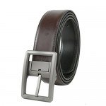 Beltox Fine Men's Dress Belt Leather Reversible 1.25" Wide Rotated Buckle Gift Box