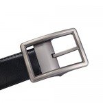 Beltox Fine Men's Dress Belt Leather Reversible 1.25" Wide Rotated Buckle Gift Box
