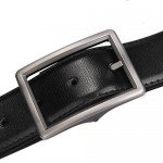 Beltox Fine Men's Dress Belt Leather Reversible 1.25" Wide Rotated Buckle Gift Box