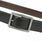 Beltox Fine Men's Dress Belt Leather Reversible 1.25" Wide Rotated Buckle Gift Box