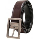 Beltox Fine Men's Dress Belt Leather Reversible 1.25" Wide Rotated Buckle Gift Box