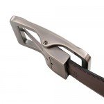 Beltox Fine Men's Dress Belt Leather Reversible 1.25" Wide Rotated Buckle Gift Box