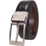 Beltox Fine Men's Dress Belt Leather Reversible 1.25" Wide Rotated Buckle Gift Box