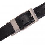 Beltox Fine Men's Dress Belt Leather Reversible 1.25" Wide Rotated Buckle Gift Box