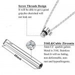 Bestgrass Ashes Necklace for Ashes, Urn Necklace for Ashes, Ashes for Mom Dad and Pet