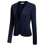 Beyove Women's 3/4 Ruched Sleeve Open Front Lightweight Work Office Blazer Jacket