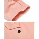 Beyove Women's 3/4 Ruched Sleeve Open Front Lightweight Work Office Blazer Jacket