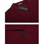 Beyove Women's 3/4 Ruched Sleeve Open Front Lightweight Work Office Blazer Jacket