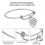 Birthday Gifts for Women Girls - 3PCS Stainless Steel Inspirational Charm Bracelets Jewelry Set Motivational Expendable Bangles Anniversary Gift Ideas (Silver-3PCS)