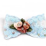 Bling Rhinestone Luxury Pet Puppy dog cat Hairpin hair bows tie dog lace Hair Clips Pet Dog Grooming Pet hair accessories Pack Of 2