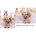 Bling Rhinestone Luxury Pet Puppy dog cat Hairpin hair bows tie dog lace Hair Clips Pet Dog Grooming Pet hair accessories Pack Of 2