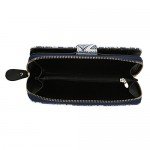 Bohemian Purse Wallet Canvas Elephant Pattern Handbag with Coin Pocket and Strap