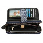 Bohemian Purse Wallet Canvas Elephant Pattern Handbag with Coin Pocket and Strap