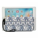 Bohemian Purse Wallet Canvas Elephant Pattern Handbag with Coin Pocket and Strap