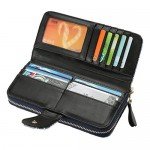 Bohemian Purse Wallet Canvas Elephant Pattern Handbag with Coin Pocket and Strap
