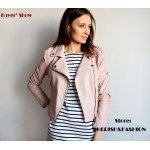 Brand Motorcycle PU Leather Jacket Women Winter And Autumn New Fashion Coat 4 Color Zipper Outerwear jacket New 2018 Coat HOT