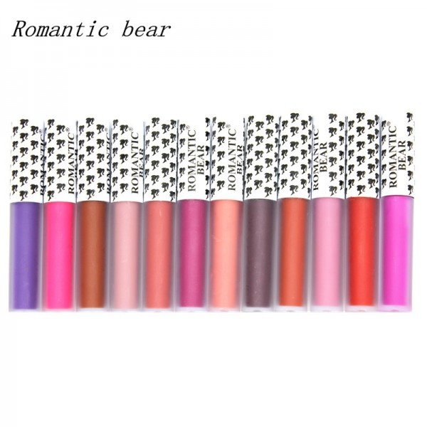 Brand New Matte Lipstick Beauty Batom Long Lasting Labiales Rouge Matte Liquid Moisturizer Makeup 12 Colors Lip Gloss Cosmetics