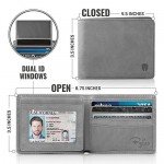 Bryker Hyde 2 ID Window RFID Wallet for Men, Executive Bifold Top Flip Wallet, Sleek and Stylish Gift for Men, Multi Card Extra Capacity Travel Wallet