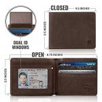 Bryker Hyde 2 ID Window RFID Wallet for Men, Executive Bifold Top Flip Wallet, Sleek and Stylish Gift for Men, Multi Card Extra Capacity Travel Wallet