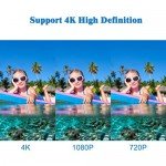 Campark ACT74 Action Camera 16MP 4K WiFi Waterproof Sports Cam 170 Degree Ultra Wide-Angle Len with 2 Pcs Rechargeable Batteries and Mounting Accessories Kits