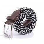 Canvas Elastic Fabric Woven Stretch Multicolored Braided Belts