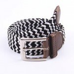 Canvas Elastic Fabric Woven Stretch Multicolored Braided Belts