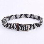 Canvas Elastic Fabric Woven Stretch Multicolored Braided Belts