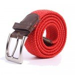 Canvas Elastic Fabric Woven Stretch Multicolored Braided Belts