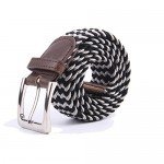 Canvas Elastic Fabric Woven Stretch Multicolored Braided Belts