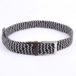 Canvas Elastic Fabric Woven Stretch Multicolored Braided Belts