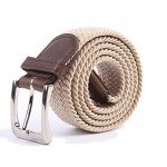 Canvas Elastic Fabric Woven Stretch Multicolored Braided Belts
