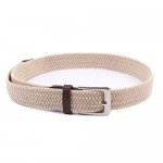 Canvas Elastic Fabric Woven Stretch Multicolored Braided Belts