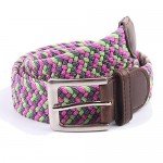 Canvas Elastic Fabric Woven Stretch Multicolored Braided Belts