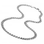 Classic Mens Necklace 316L Stainless Steel Silver Chain Color 18",21",23" (6mm)