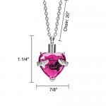 Cremation Urn Necklace for Ashes "With Beautiful Gift Box" Urn Pendant Memorial Keepsake Cremation Jewelry