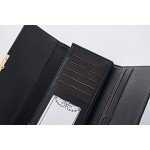 Cyanb Soft Leather Trifold Multi Card Holder Wallet, Elegant Clutch Long Purse for Women Ladies Cyanb Soft Leather Trifold Multi Card Holder Wallet, Elegant Clutch Long Purse for Women Ladies