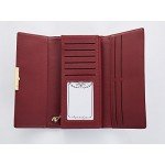 Cyanb Soft Leather Trifold Multi Card Holder Wallet, Elegant Clutch Long Purse for Women Ladies Cyanb Soft Leather Trifold Multi Card Holder Wallet, Elegant Clutch Long Purse for Women Ladies