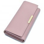 Cyanb Soft Leather Trifold Multi Card Holder Wallet, Elegant Clutch Long Purse for Women Ladies Cyanb Soft Leather Trifold Multi Card Holder Wallet, Elegant Clutch Long Purse for Women Ladies